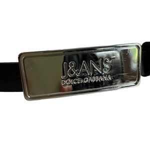 Dolce & Gabbana D&G Black Leather Belt
